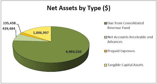 Net Assets by Type (in dollars)